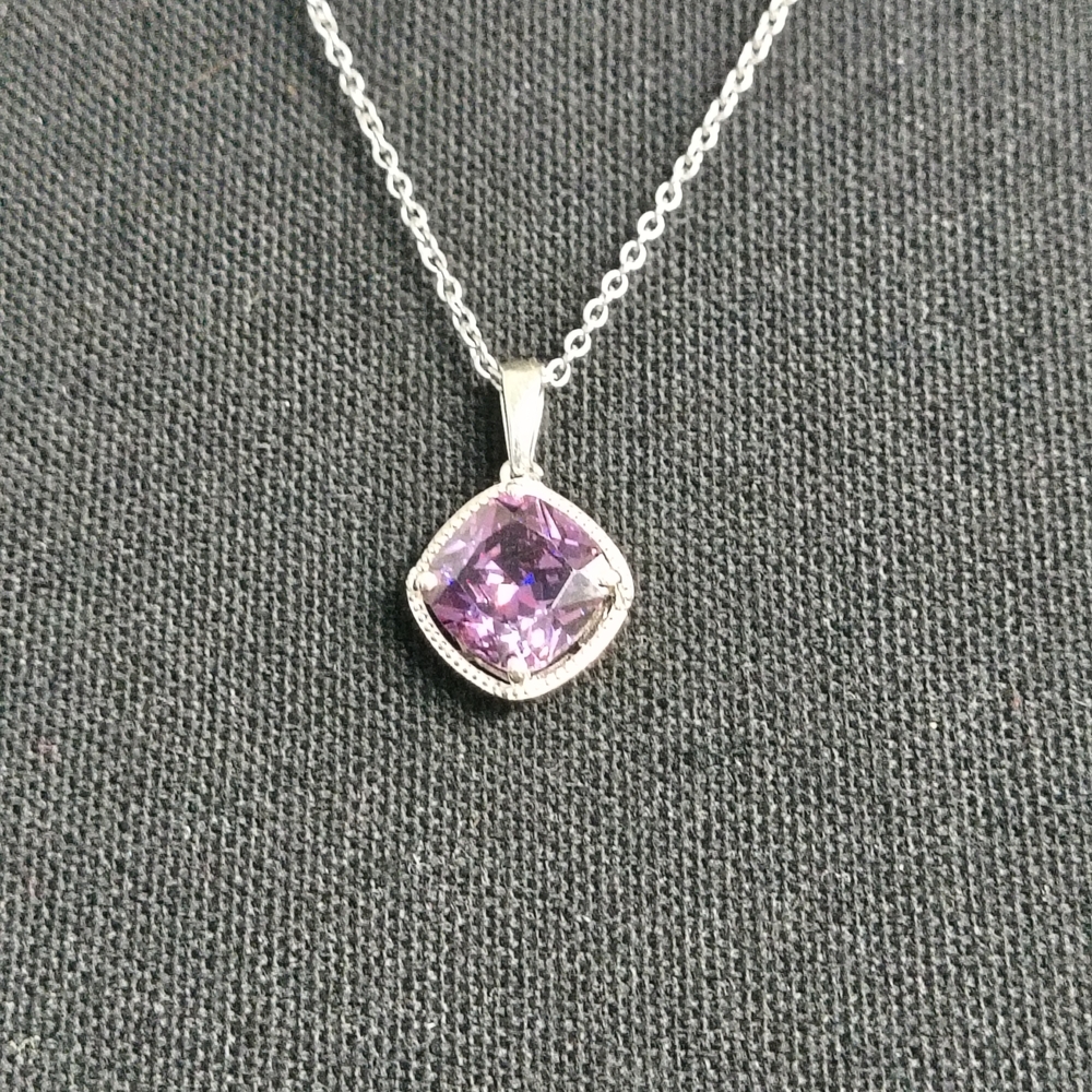 925 Sterling Silver Amethyst Pendant